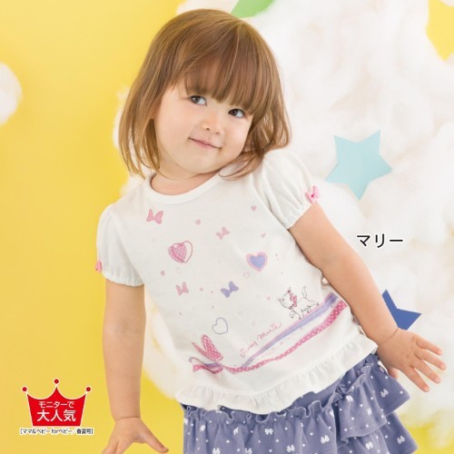 天竺棉蝴蝶結公主袖T恤