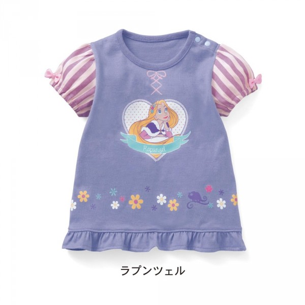 天竺棉蝴蝶結公主袖T恤