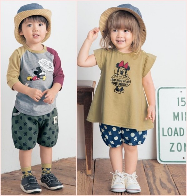 米奇手印×點點純棉短褲