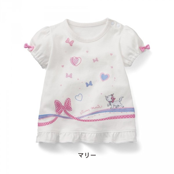 天竺棉蝴蝶結公主袖T恤