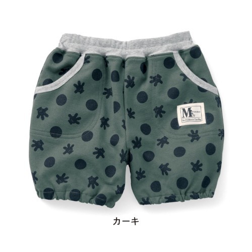 米奇手印×點點純棉短褲