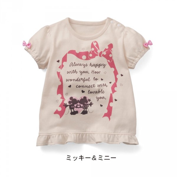 天竺棉蝴蝶結公主袖T恤