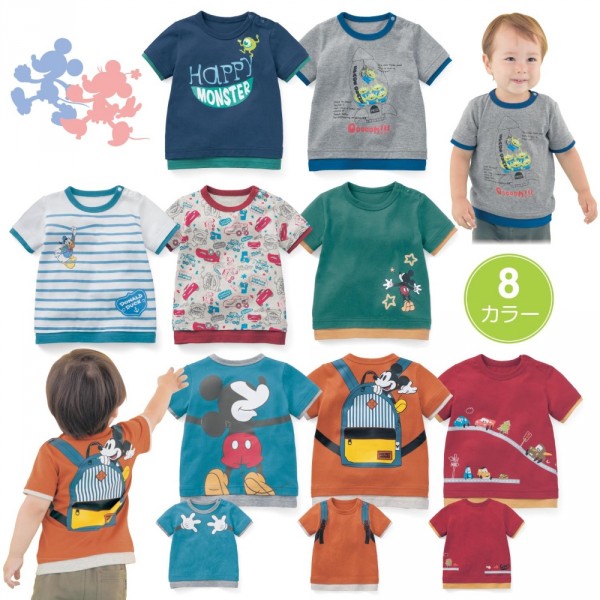 天竺棉印刷圖案假兩件短袖T恤