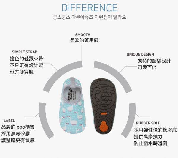 韓國 Koongs Koongs 兒童輕量防滑沙灘鞋/ 游泳鞋