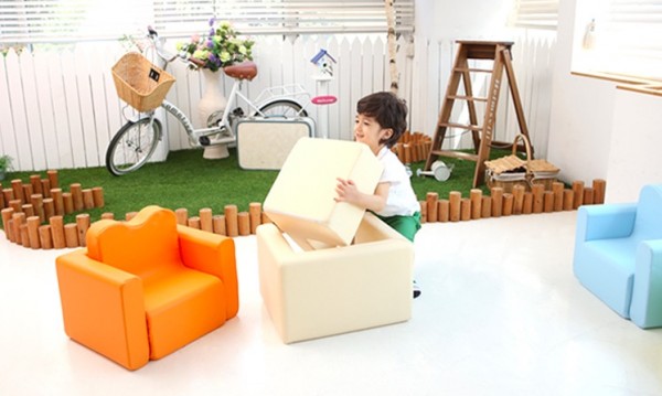 韓國 IIZZ POPO 益智積木沙發組 / 愛韓家 玩具收納架