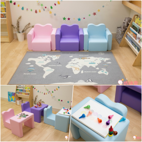 【韓國 IIZZ】益智積木沙發組/ 折疊沙發床♛ 孩子專屬的小王位