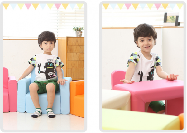 【韓國 IIZZ】益智積木沙發組/ 折疊沙發床♛ 孩子專屬的小王位