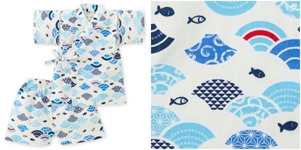 日本 Nissen 男寶純棉兩件式甚平