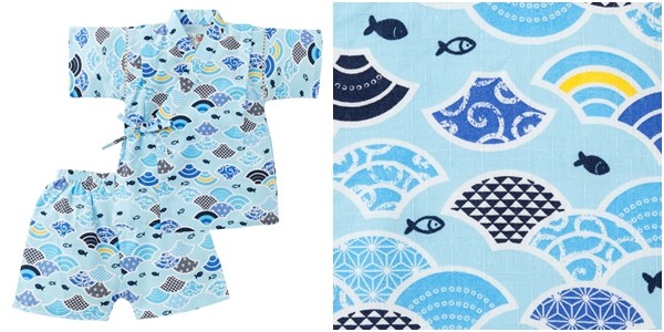 日本 Nissen 男寶純棉兩件式甚平