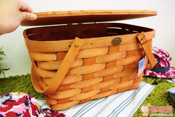 美國 Peterboro Basket 木製手工野餐籃