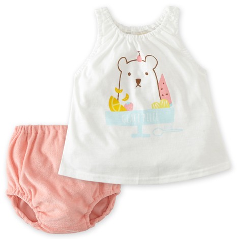 New！鬆緊領口背心&屁屁短褲