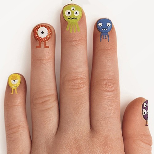 英國npw兒童指甲貼紙, 手指貼紙