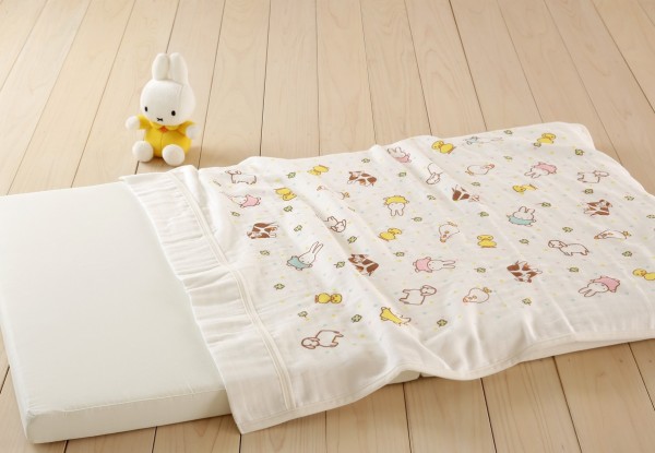 日本西川 living 日本製 miffy 純棉四重紗被