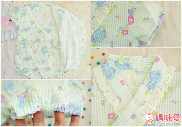 日本 Chuckle Baby 純棉小花連身甚平