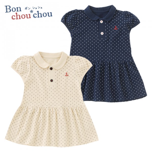 日本 Chuckle Baby 點點短袖連身裙