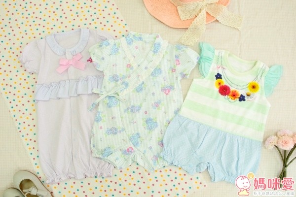 日本 Chuckle Baby 純棉小花連身甚平