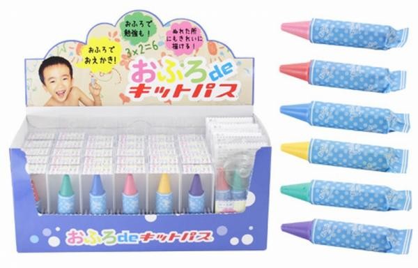 日本製 kitpas ✭ 浴室繪畫洗澡蠟筆/防水彩繪趣♥快樂洗澡趣