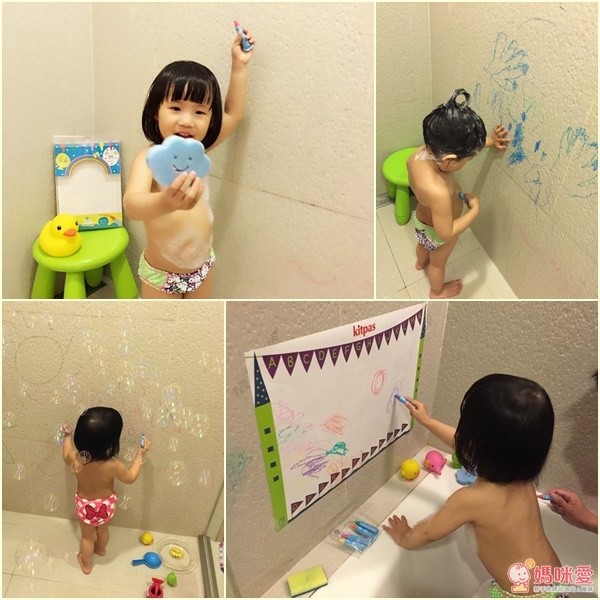 日本製 kitpas ✭ 浴室繪畫洗澡蠟筆/防水彩繪趣♥快樂洗澡趣
