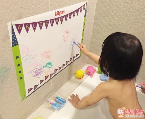 日本製 kitpas ✭ 浴室繪畫洗澡蠟筆/防水彩繪趣♥快樂洗澡趣