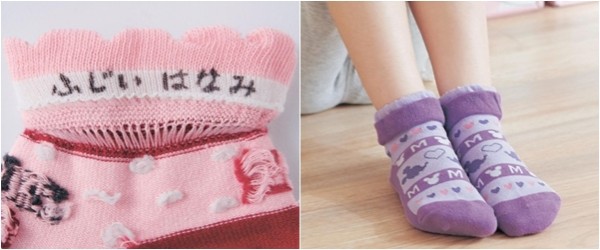 日本千趣會 襪底配色迪士尼童襪三雙組