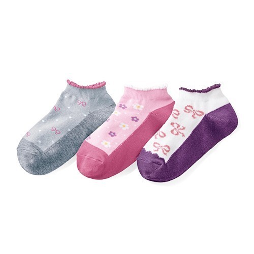 日本千趣會 襪底配色 L 字型童襪三雙組