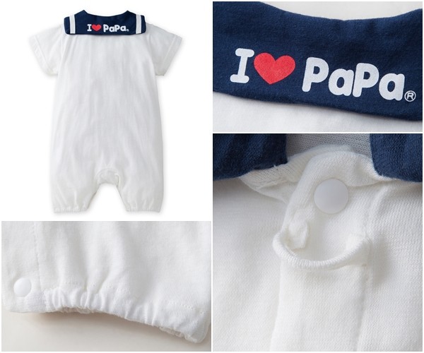 日本 Nissen 天竺棉寶寶水手服連身衣