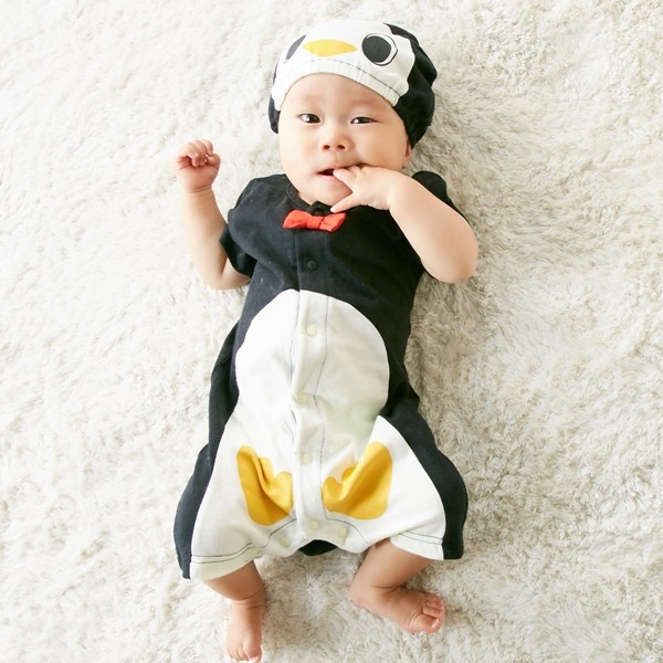 日本 Nissen 天竺棉附帽子造型連身衣