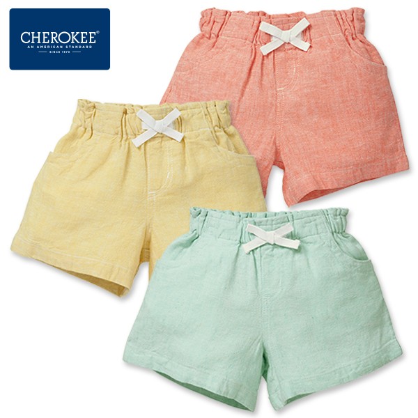 CHEROKEE 蝴蝶結亞麻短褲