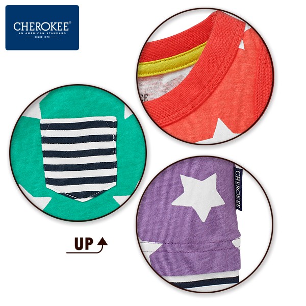 CHEROKEE 條紋拼接星星無袖背心