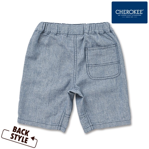 CHEROKEE 素色縫標亞麻短褲