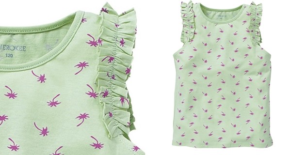 CHEROKEE 小棕櫚樹荷葉袖背心