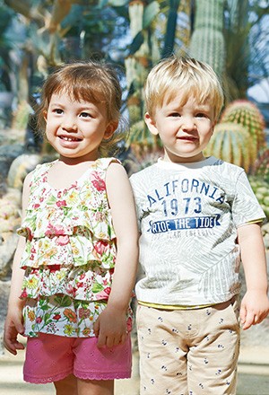 CHEROKEE 夏日花草多層荷葉邊純棉背心