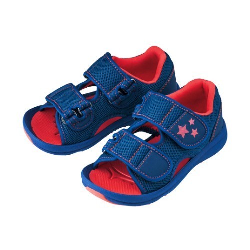 日本巧連智：小童網眼雙魔鬼氈涼鞋