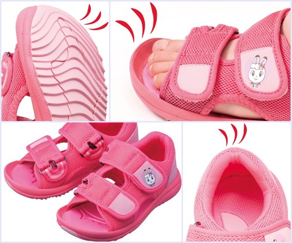 日本巧連智：小童網眼雙魔鬼氈涼鞋