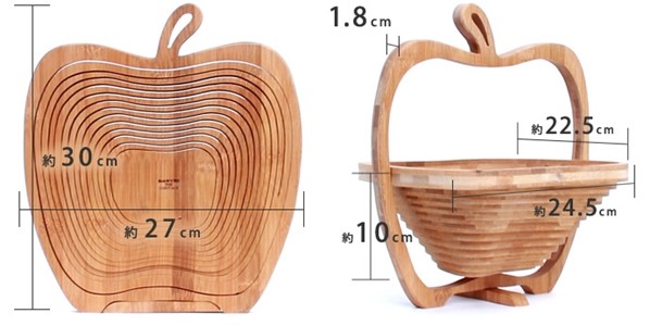 日本 TOSSDICE 竹製造型折疊式 2way 置物籃