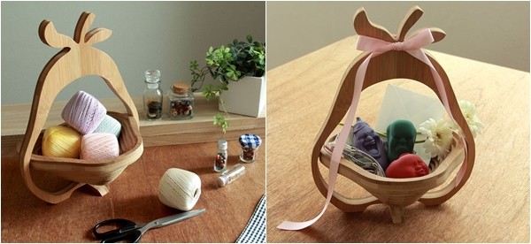 日本 TOSSDICE 竹製造型折疊式 2way 置物籃