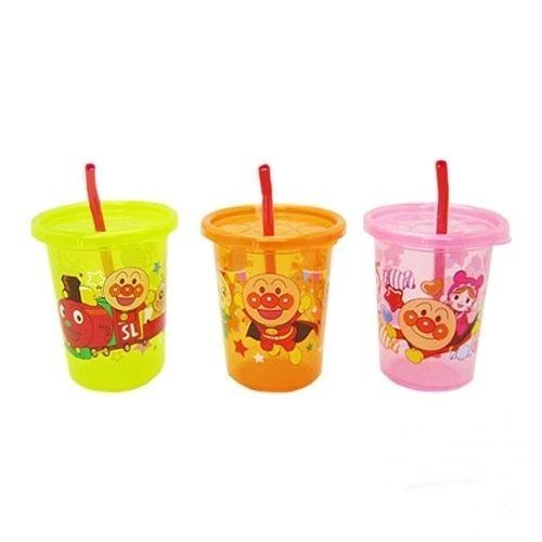 日本製麵包超人吸管水杯三入組