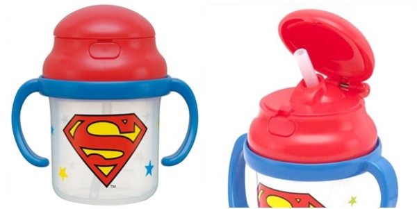 超人蝙蝠俠雙把手吸管水杯