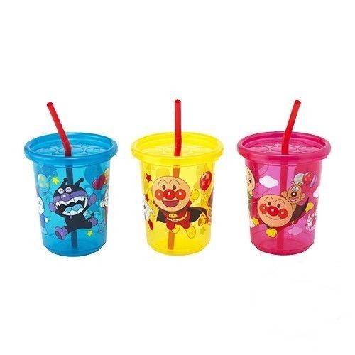 日本製麵包超人吸管水杯三入組