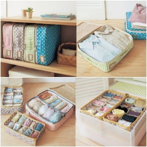 衣物收納盒組合 *內有衣物分隔盒(6格/10格)兩個