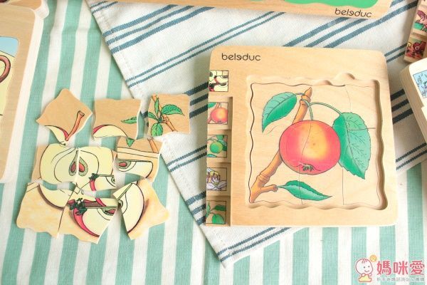 Beleduc 多層木拼圖：蘋果　