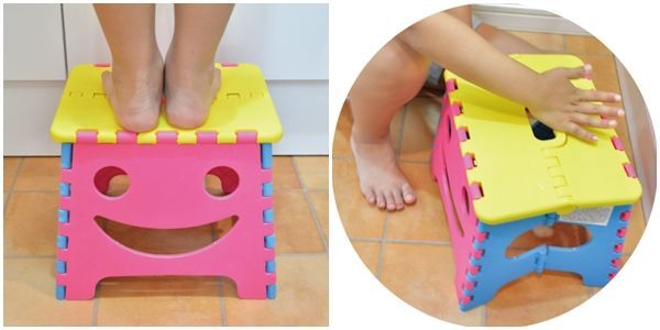 日本 U-COMPANY funny face 手提折疊式小凳子