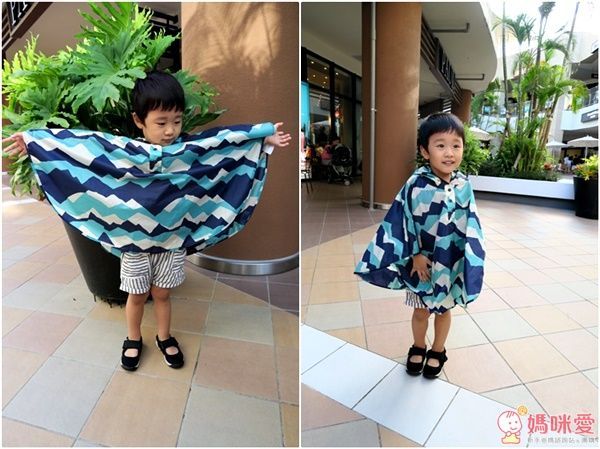 日本 KiU:KIDS PONCHO 兒童雨衣