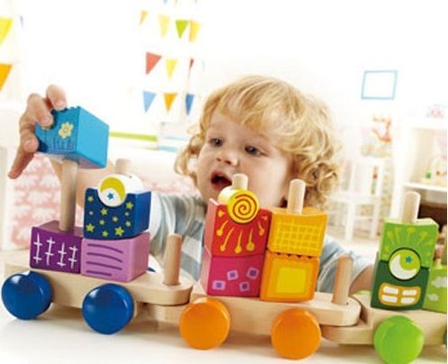 Hape 幻想堆疊積木列車