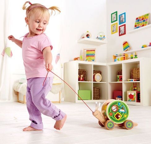 Hape 蝸牛分類積木拉車