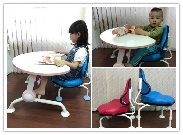 第一博士 - 月亮書桌組 (1桌+1椅)-粉紅