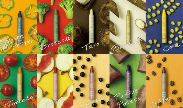 日本製 mizuiro 10 色蔬菜蠟筆