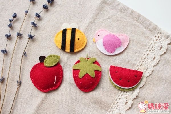 英國 May Crimson 手工羊毛氈髮夾