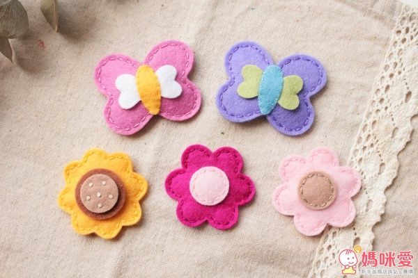 英國 May Crimson 手工羊毛氈髮夾