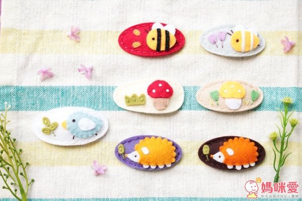 英國 May Crimson 手工羊毛氈髮夾